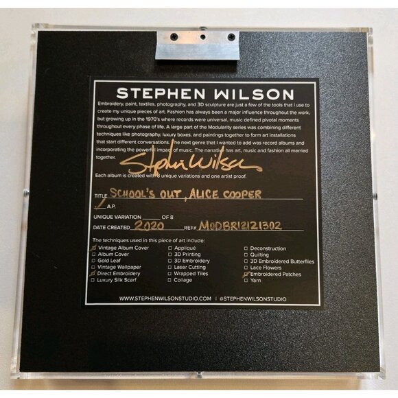 Stephen Wilson "School's Out" Alice Cooper Modularity Series 2020 Artist Proof - Picture 16 of 16
